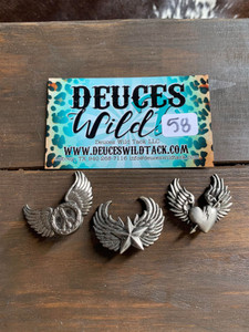 Concho Set 58-Winged Items Approx. 1.5"