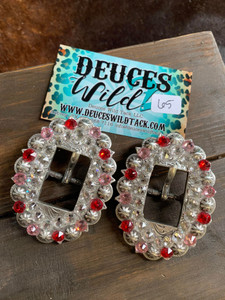 Buckle Set 65-Light Siam, Light Rose, Crystal