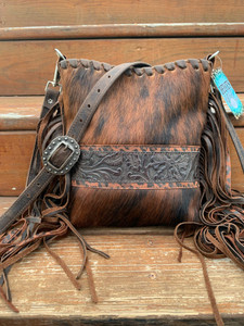 Bag N3-Brindle & Choc Floral w/ Cheetah Crossbody