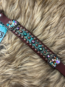 11-13" JU8 Turquoise Crackle on Chocolate