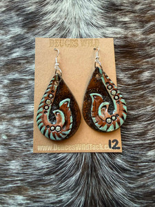 Tooled Earrings-Scroll 012