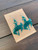 Teal Glitter Bucking Horse No. 2 Earrings