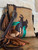 Bucking Horse Bag-Tan Cowhide w/ Metallic Accents