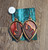 Copper Dot & Hide Earrings 17