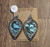 Silver Dot & Hide Earrings w/ Bling 31