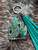 Tooled & Tasseled Keychain-Sunflower, Cactus & Teal Gator