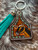 Tooled & Tasseled Keychain-Buckskin Doe & Turquoise Rose