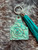 Tooled & Tasseled Keychain-Buckskin Doe & Turquoise Rose