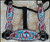 Custom Personalized Red and Turquoise Chevron Aztec Cheek Halter Custom Personalized Red and Turquoise Chevron Aztec Cheek Halter