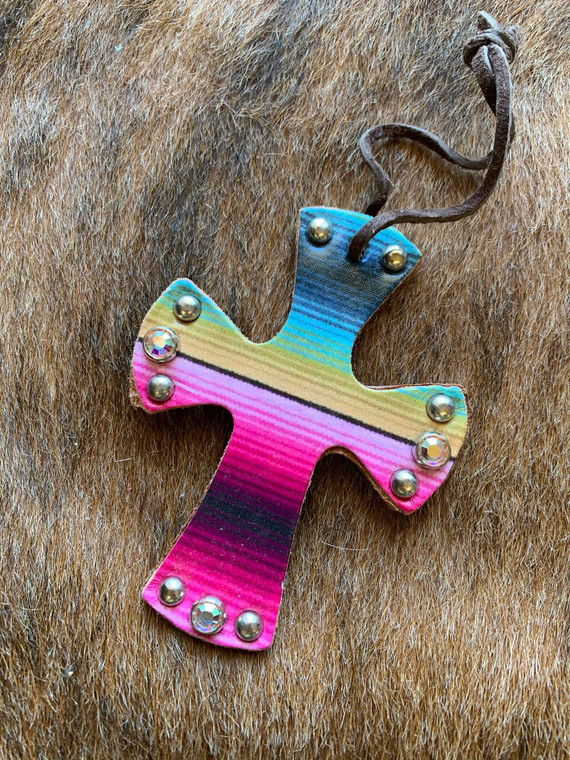 Serape & AB  Mini Saddle Cross