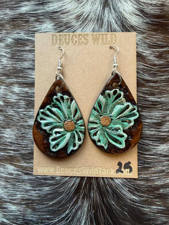 Tooled Earrings-Flower 025