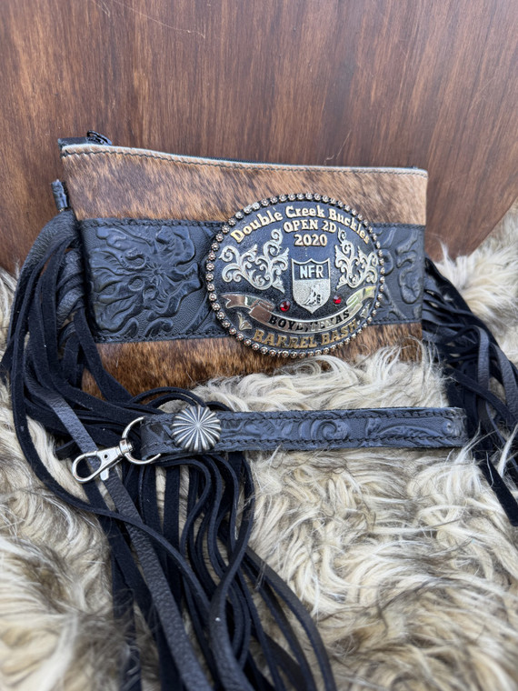 Buckle Wristlet-Brindle & Black Floral