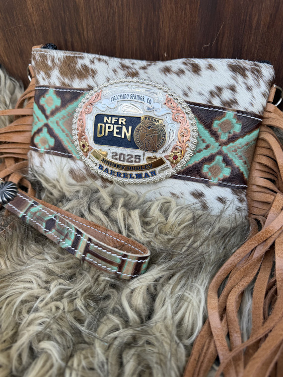 Buckle Wristlet-Brown Spotted Navajo