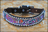 Paisley Collar With Name 10-21"