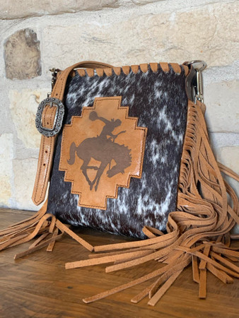 Bucking Horse Bag-Chocolate Spotted & Tan - DEUCES WILD TACK LLC