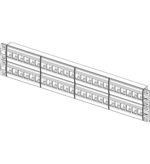 HYPERLINE Modular Blank patch panel 48 ports 2U