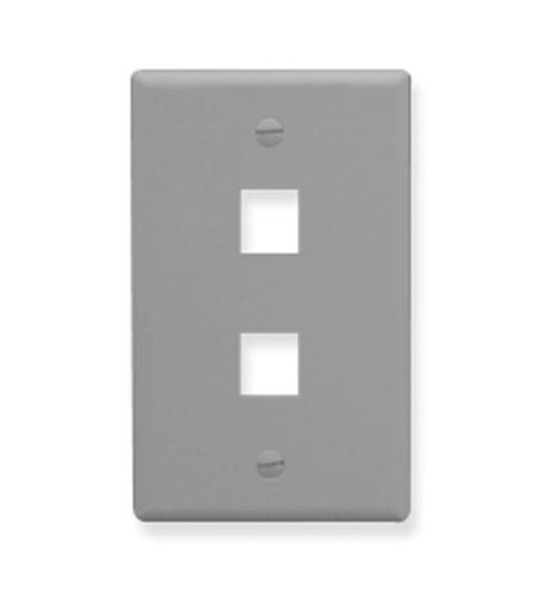 ICC IC107F02GY - 2 Port Face - Gray
