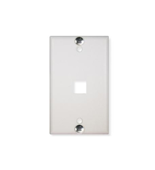 ICC WALL PLATE- PHONE- FLUSH- 1-PORT- WHITE