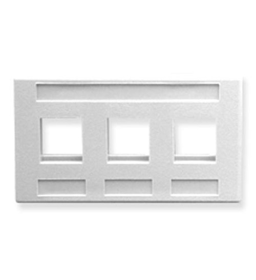 ICC FACEPLATE- FURNITURE- 3-PORT- WHITE