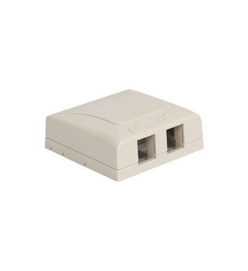 ICC SURFACE MOUNT BOX- ELITE- 2-PORT- WHITE