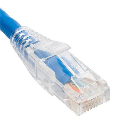 ICC PATCH CORD- CAT6- CLEAR BOOT- 14' BLUE