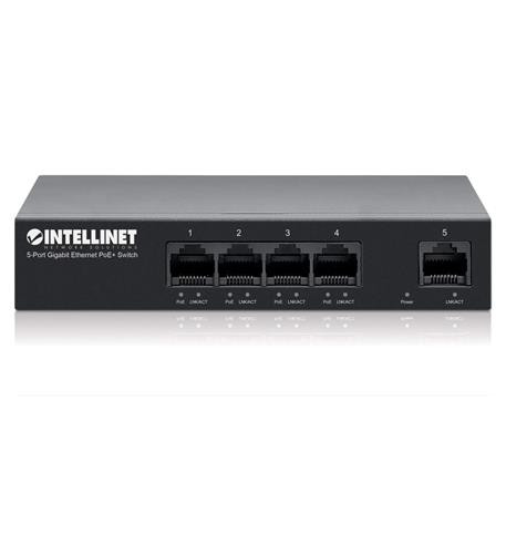 Intellinet 5-Port Gigabit Ethernet PoE+ Switch