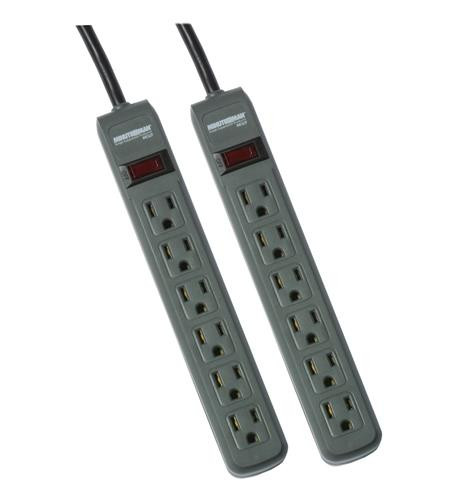 MINUTEMAN UPS 2 Pack Power Strips with 3ft Cord- 241J