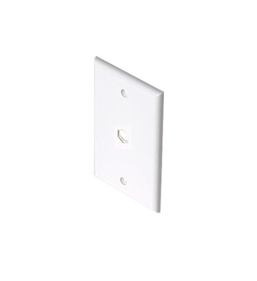 Steren TV White 1-Hole Wall Plate