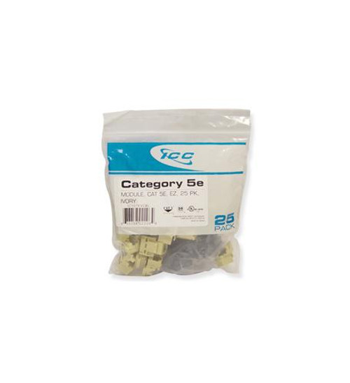 MODULE, CAT 5e, EZ, 25 PK, IVORY