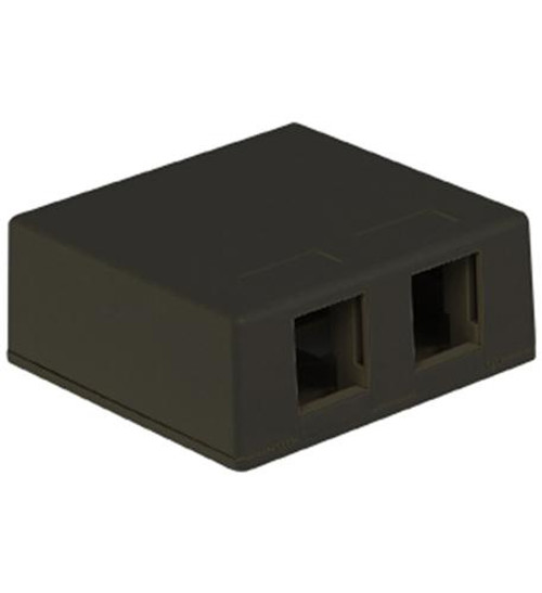 SURFACE MOUNT BOX, 2-PORT, BLACK
