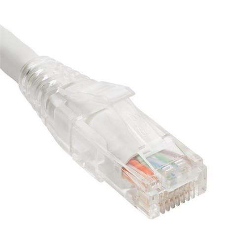 PATCH CORD, CAT 6, CLEAR BOOT,1',10PK,WH