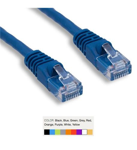 CAT6 PATCH CORD BOOTED 6" WHITE