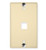 ICC WALL PLATE- PHONE- FLUSH- 1-PORT- IVORY