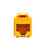 MODULE, CAT 6, EZ, YELLOW