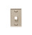 FACEPLATE, FLAT, 1-GANG, 1-PORT, IVORY