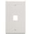 FACEPLATE, FLAT, 1-GANG, 1-PORT, WHITE