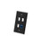FACEPLATE, FLAT, 1-GANG, 4-PORT, BLACK