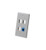 FACEPLATE, FLAT, 1-GANG, 4-PORT, GRAY