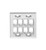 FACEPLATE, FLAT, 2-GANG, 8-PORT, WHITE