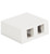 SURFACE MOUNT BOX, 2-PORT, WHITE