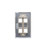 FACEPLATE, STAINLESS STEEL,1-GANG,4-PORT