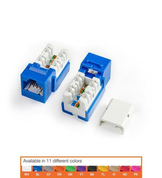 HYPERLINE KJNE-8P8C-C6-90-BL CAT6 JACK BLUE