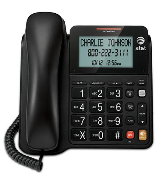 ATT Corded Speakerphone with Display - BLACK