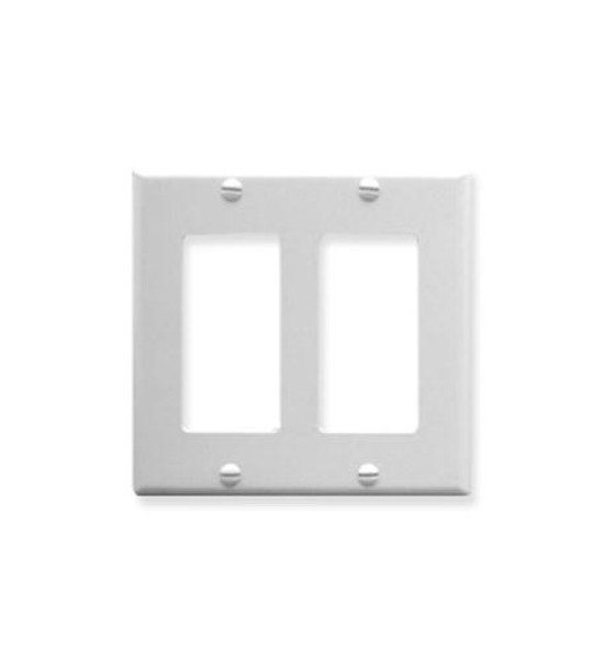 ICC FACEPLATE- DECOREX- 2-GANG- WHITE