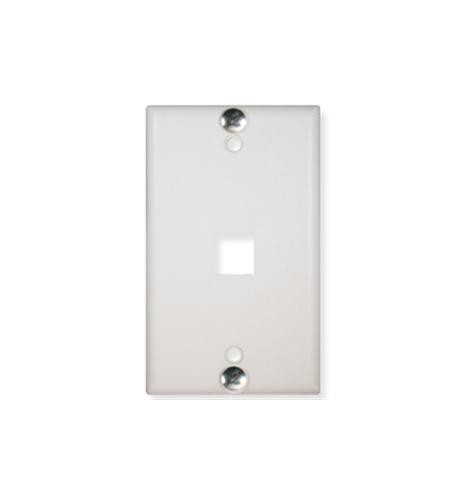 ICC WALL PLATE- PHONE- FLUSH- 1-PORT- WHITE