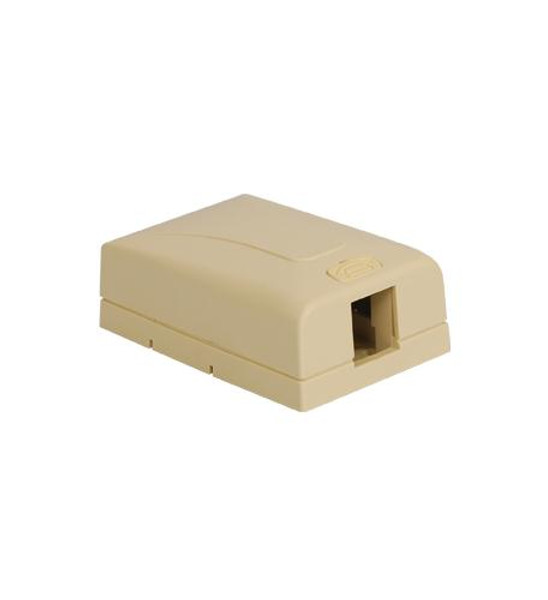 ICC SURFACE MOUNT BOX- ELITE- 1-PORT- IVORY
