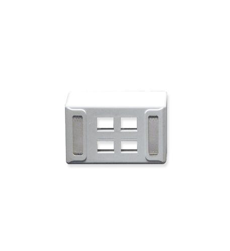 ICC FACEPLATE- FURNITURE- UNIV- 4-PORT WHITE