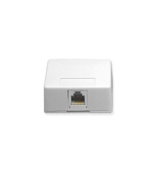 ICC SURFACE MOUNT JACK- 6P6C- WHITE