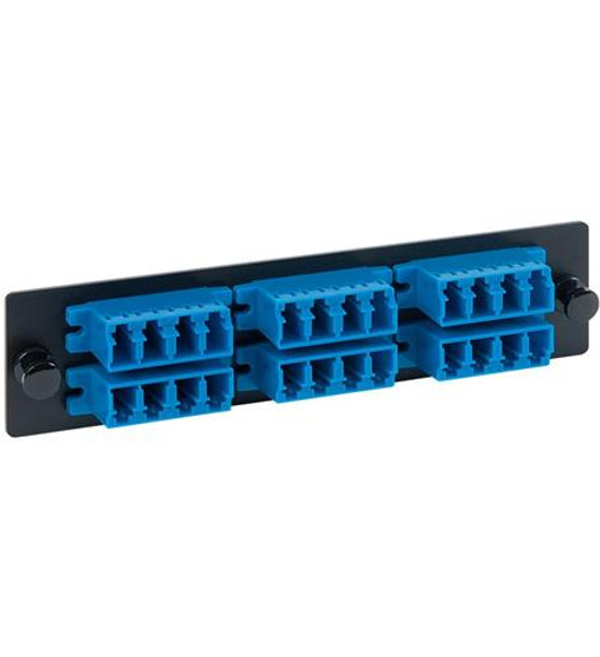 ICC ADAPTER PANEL- 6 QUAD LC- 24F- BLUE- SM