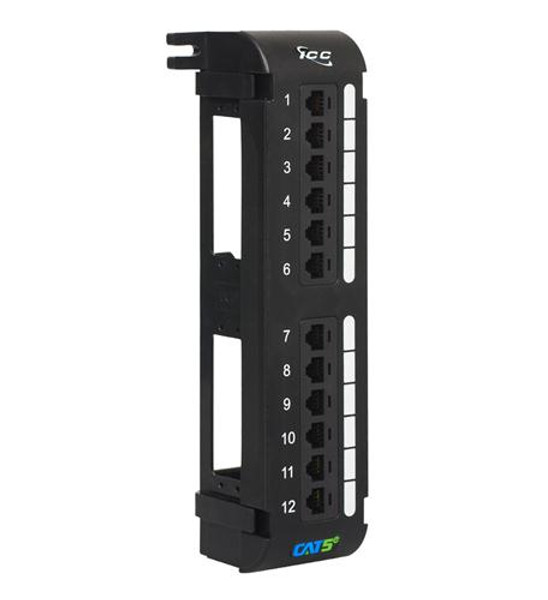 ICC PATCH PANEL- VERTICAL- CAT 5E- 12-PORT